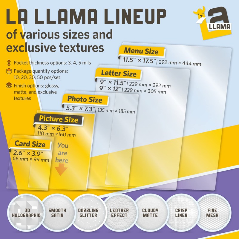 Self Adhesive Laminating Sheets, 4.3 x 6.3 Inches, 4 Mil