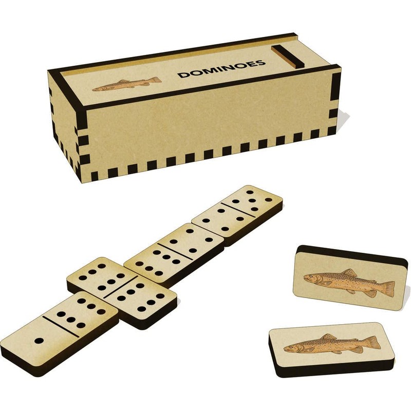 Azeeda 'Brown trout' Domino Set & Box (DM00035548)