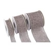 Joycrosso Burlap Wired Edge Ribbon 50mm x 9 Meters, Metal