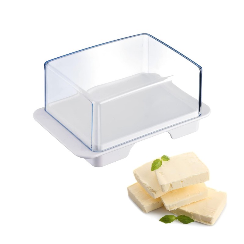 Westmark 208622E3 Fridge Butter Dishes, Plastic, Exclusive, White/Transparent, Transparent