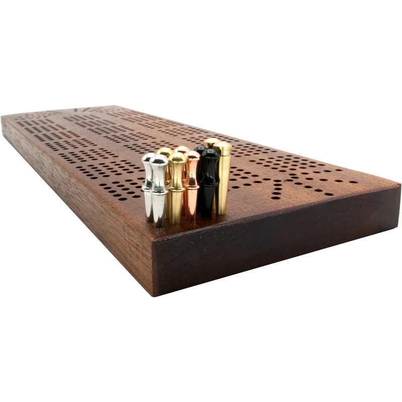 Brimtoy 5 track hardwood continuous cribbage board