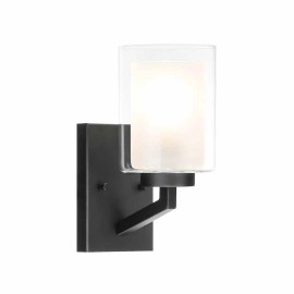 US Instock ETL Farmhouse Glass Round Wall Light Bathroom Etl Vanity Sconce Lighting Bathroom Vanity LightingLamp Power(W): 60