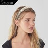 SXQLYH Headband Padded Checked Fabric Headband - Padded Women's Hair