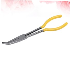 SHINEOFI 1pc Extended Plier with Bend Durable Repairing Tool for Wiring Comfortable Grip Non Slip Design for Precision Tight Spaces