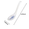 6Pcs Soup Spoon Ramen Noodle Soup Ladle White Pattern Soup