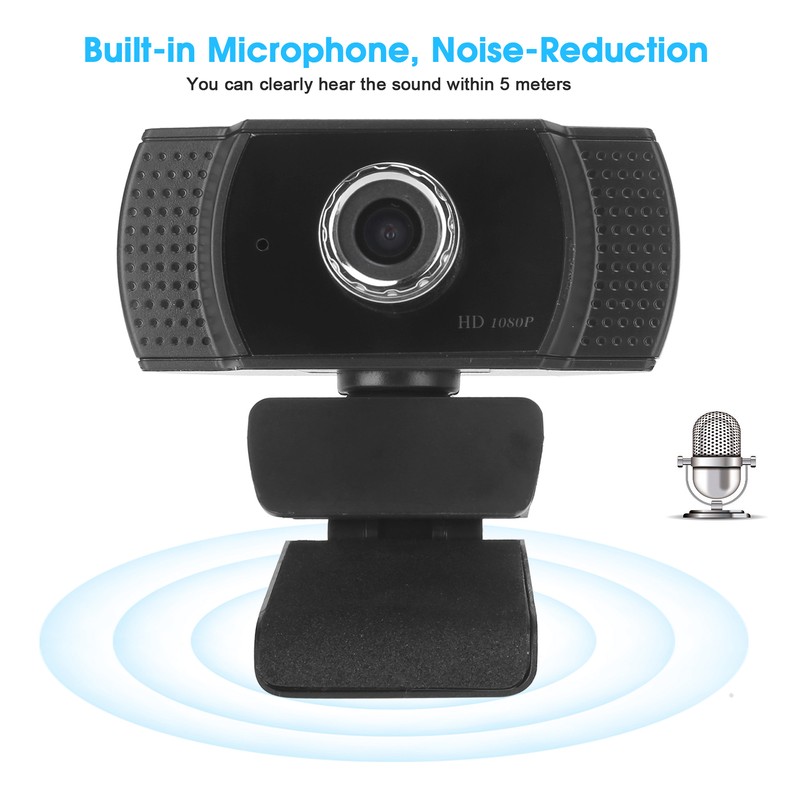 1080P Webcam Cameras for Computers with Builtin Microphone for Online