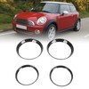 4 Pcs Air Outlet Cover Carbon Fiber Style Dashboard AC