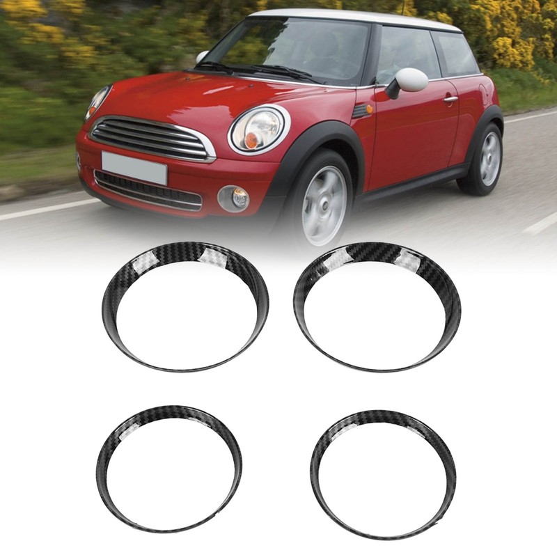 4 Pcs Air Outlet Cover Carbon Fiber Style Dashboard AC