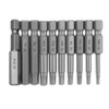 Bestgle 10pcs 5/64-5/16 Magnetic Inner Hexagon Head Screwdriver Bits Set