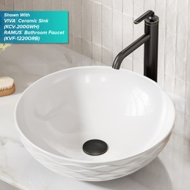 KRAUS Bathroom Sink Pop-Up Drain Assembly in Oil Rubbed Bronze for Vessel Sinks and Sinks without Overflow, with Extended Thread for Thicker Countertops,PU-L10ORB
