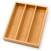 Fibogollo Silverware Organizer Bamboo Kitchen Drawer Organizer Kitchen Utensil Organizers,
