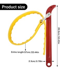 DecorDwell Oil Filter Pliers, Adjustable Oil Filter Wrench, Oil Filter Band Wrench, Multifunctional, Oil Filter Key Removal Tool for Cars, Oil Filter Wrench