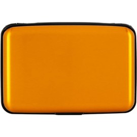 IMAGILIVSPAS RFID Blocking Credit Card Protector Aluminum ID Case Hard Shell Business Card Holders Metal Wallet for Men or Women (Pack of 1), Gold, Rfid Blocking Card Case