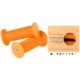 Prometheus Children's Bicycle Grips Children for Girls Boys Non-Toxic Phthalate Free Kraton Rubber 92 x 20 mm (Orange)