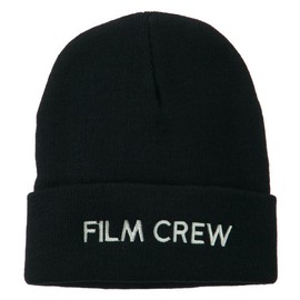 e4Hats.com Film Crew Embroidered Long Beanie - Navy OSFM
