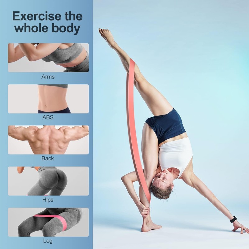 Resistance Loop Exercise Bands Exercise Bands, 5Pcs Elastic Exercise Loop