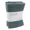 Ecovask Face Cloth 2pk Organic Cotton, Sea Foam