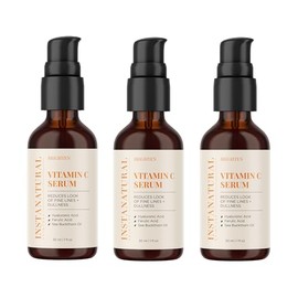 InstaNatural- Suero facial con vitamina C, ilumina, hidrata y reduce los signos del envejecimiento, con vitamina C, ácido hialurónico y               