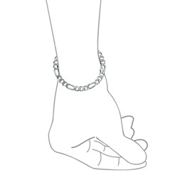 Mens Thick Heavy Solid .925 Sterling Silver 7MM Italian Figaro Chain Link Bracelet Made In Italy 9 Inch