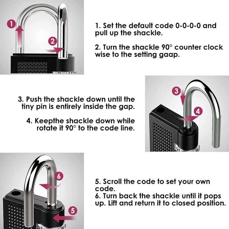 1 x Secure 4-Digit Combination Padlock for Gym, School, and