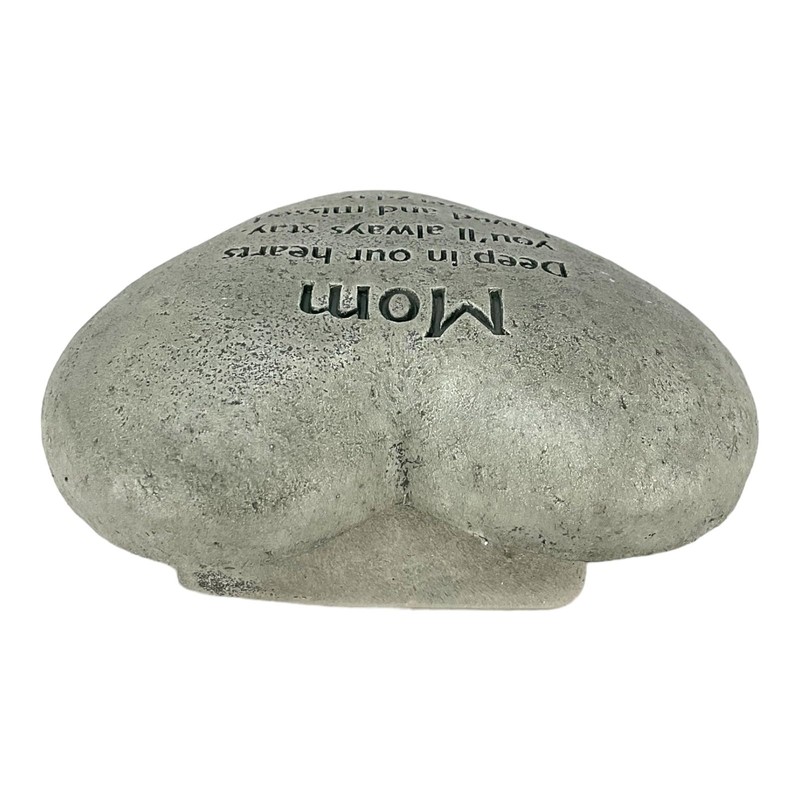 Mom “Deep in our hearts you'll always stay...” Cement Heart