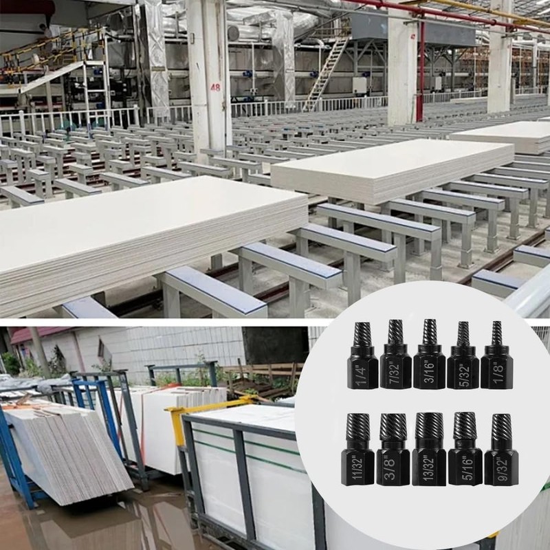 10 Pcs Screw Extractor Set, Hex Shank Rounded Bolt Remover