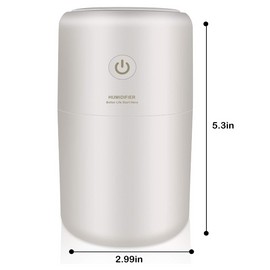 HH Mini Pearl White Humidifier Aromatherapy 7 LED Colors for Home Office Nursery