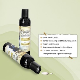 Rastta Locs 2-in-1 Dreadlocks CoWash Dreadlock Shampoo and Conditioner for Locs, Dreadlocks, sisterlocks, locks and Braids Organic and Vegan CoWash (8oz) bottle Reduce Frizz!