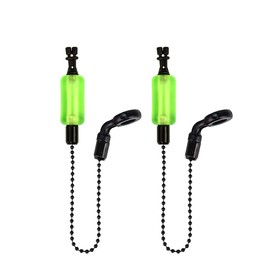 Hirisi Tackle Carp Swinger with Bite Alarm, Removable Sleeve, 6 Colours, Individually Packed, Length Adjustment (FBA-Green-2)