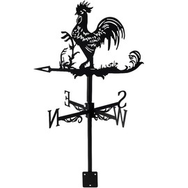 Abizarch Rooster Weather Vane for Roof,Stainless Steel Rooster Weathervane Wind Direction Indicator Anti-Aging Rooster Weathervane Chicken Ornament for Farmhouse Gardens Courtyard