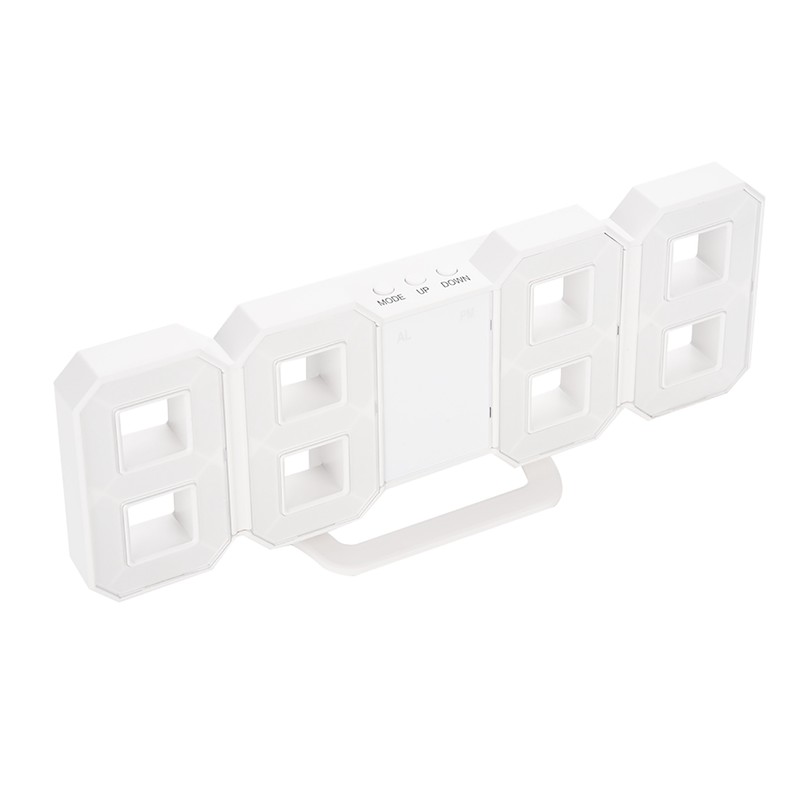 Multi Function Large 3D LED Digital Wall Clock Alarm Snooze