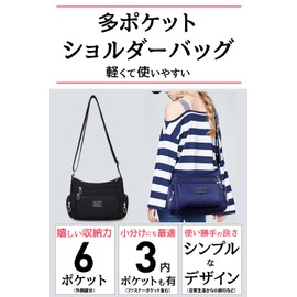 Aguilucho Women’s Leather Shoulder Bag Cross-Body Popular Large Capacity Lightweight Mini-Boston Bag Multi-Functional Mothers Mom Back - black -