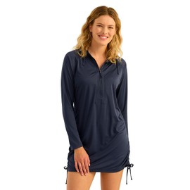 Huk Women's Standard Pursuit Coverup, Performance Fishing Dress, Navy, Medium