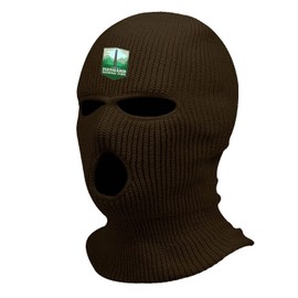 Isengard Ski Mask Embroidered National Park Three Hole Mask Graphic Balaclava (Brown)