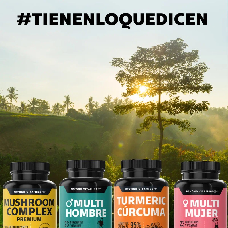 Mushroom Complex Hongos Adaptógenos Melena Leon Nootrópico Natural Vitaminas Mujer