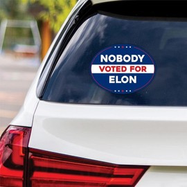 Nobody Voted for Elon Vinyl Sticker, Resist Hate Decal, Anti-Trump, Resist Racism Sticker, Resist Fascism Car Bumper Sticker, VP14459-6" x 4.5"