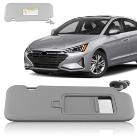 PEVAST Right Passenger Side Sun Visor Compatible with Hyundai Elantra AD 2016 2017 2018 2019,Sunvisor Replaces 85220-F0100TTX(Gray)