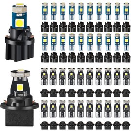 40 Pieces T5 T10 LED Bulbs Dash Lights with Twist Socket Instrument Dashboard LED Bulbs for Interior Car Lights Dashboard Instrument Panel Gauge Cluster Indicator Map Dome