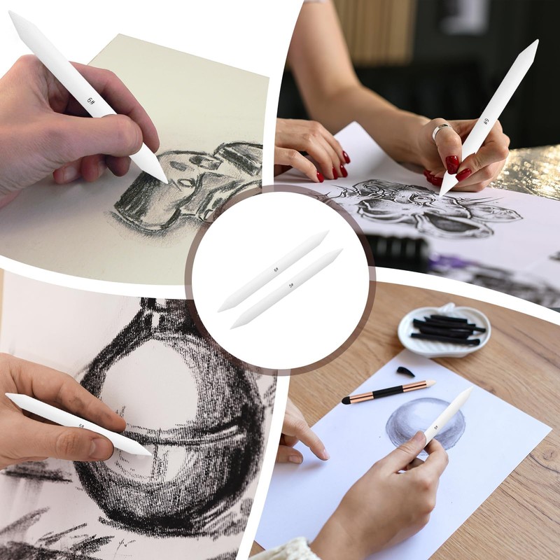 Blending Stump and Tortillions - 6pcs Drawing Stumps,Paper Art Blenders,Art