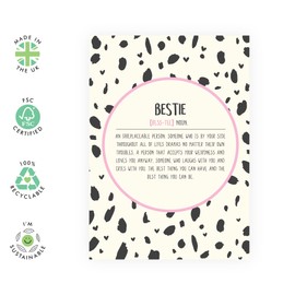Central 23 Bestie Birthday Cards For Women - Best Friend Birthday Card - Besties Dalmatian Print - Friendship Gifts For Her Female - Bff Appreciation Card - Comes With Fun Stickers