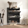 MAHANCRIS Shoe Storage Cabinet, Shoe Organizer with 2 Flip Drawers,