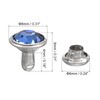 sourcing map 80 Pcs Light Blue Rhinestone Rivets, 8mm/0.31" Leathercraft