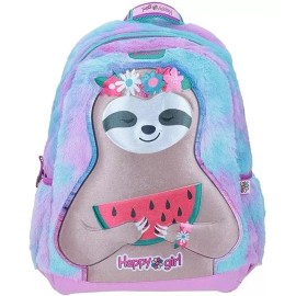 Chenson Mochila Escolar Grande Chenson Original Peluche Peresozo Lentejuelas, Glitter, Mariposa, Jirafa, Osito Panda, Morada, Portatablet Primaria Secundaria