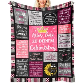 Keyck Birthday Gift for Women, Birthday Gift for Mum, Girls, Wife, Girlfriend, Sister, Funny Gift, Birthday Blanket, 150 x 130 cm