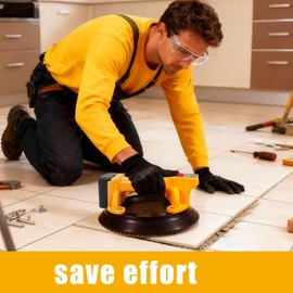 ZUOS Electric Glass Suction Cups(Suitable for Flat and Rough Surfaces) 650lb, 8" Tile Suction Cups with 4X 2400mAh Batteries, Auto Start Pump, Display, for Lifting Large Glass, Tile, Granite, Metal