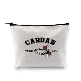 PXTIDY Book Inspired Gift Makeup Bag Cruel Prince Merchandise Fantasy Book Lover Gifts Reader Gift Bookworm Zipper Pouch Gift