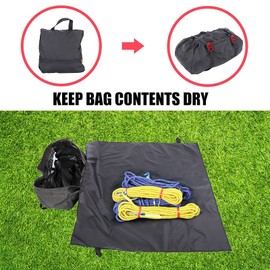 BOROCO Climbing Bag, 3-Colour Climbing Rope Set, Waterproof, Foldable Shoulder Strap, Throwing Rope Bag for Outdoor Camping Hiking, black