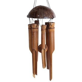 Bamboo Wind Chime Large Bell Tubes Coconut Wood Handmade Outdoor 30cm and 50cm (30cm)