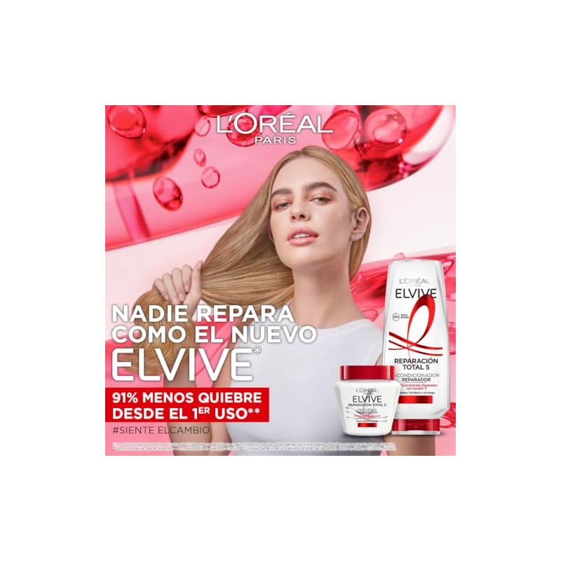 LOréal Paris Acondicionador Reparación Total 5 Elvive 370 ml