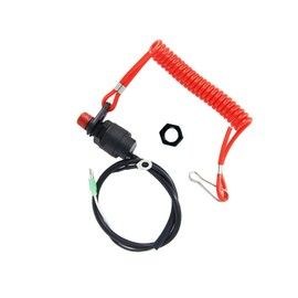 Universal Boat Outboard Motor Urgent Stop Switch Safety Lanyard Tether Cord for Yamaha Suzuki Honda Mercury Tohatsu Outboard ATV UTV Bike
